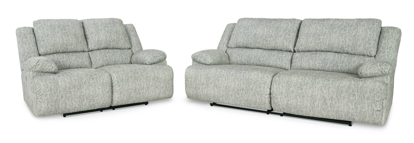 McClelland Gray Power Reclining Sofa & Loveseat / 2pcs Set