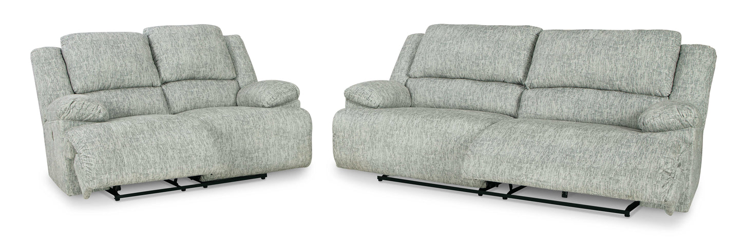 McClelland Gray Power Reclining Sofa & Loveseat / 2pcs Set