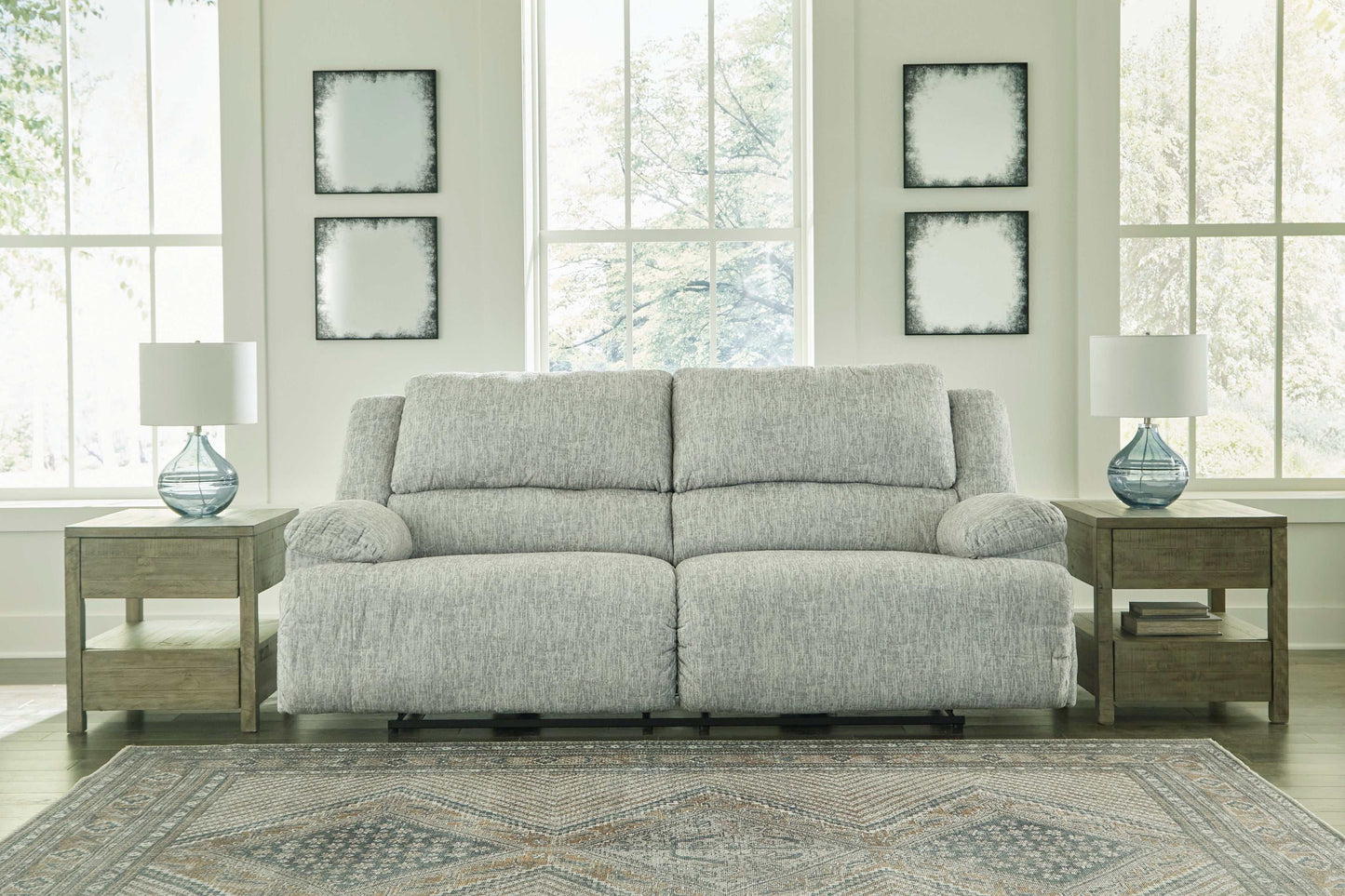 McClelland Gray Power Reclining Sofa & Loveseat / 2pcs Set