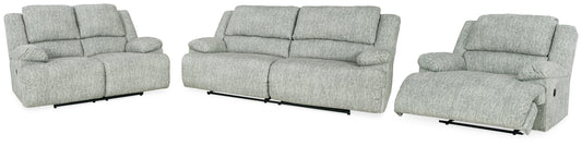 McClelland Gray Reclining Sofa, Loveseat and Recliner