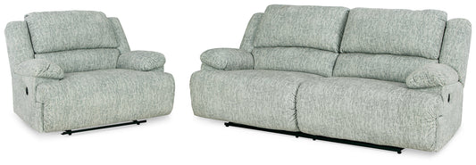 McClelland Gray Reclining Sofa and Recliner