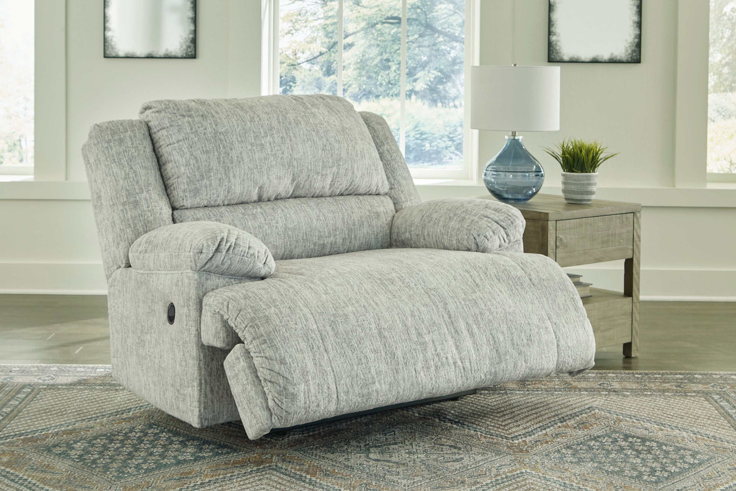 McClelland Gray Oversized Manual Recliner