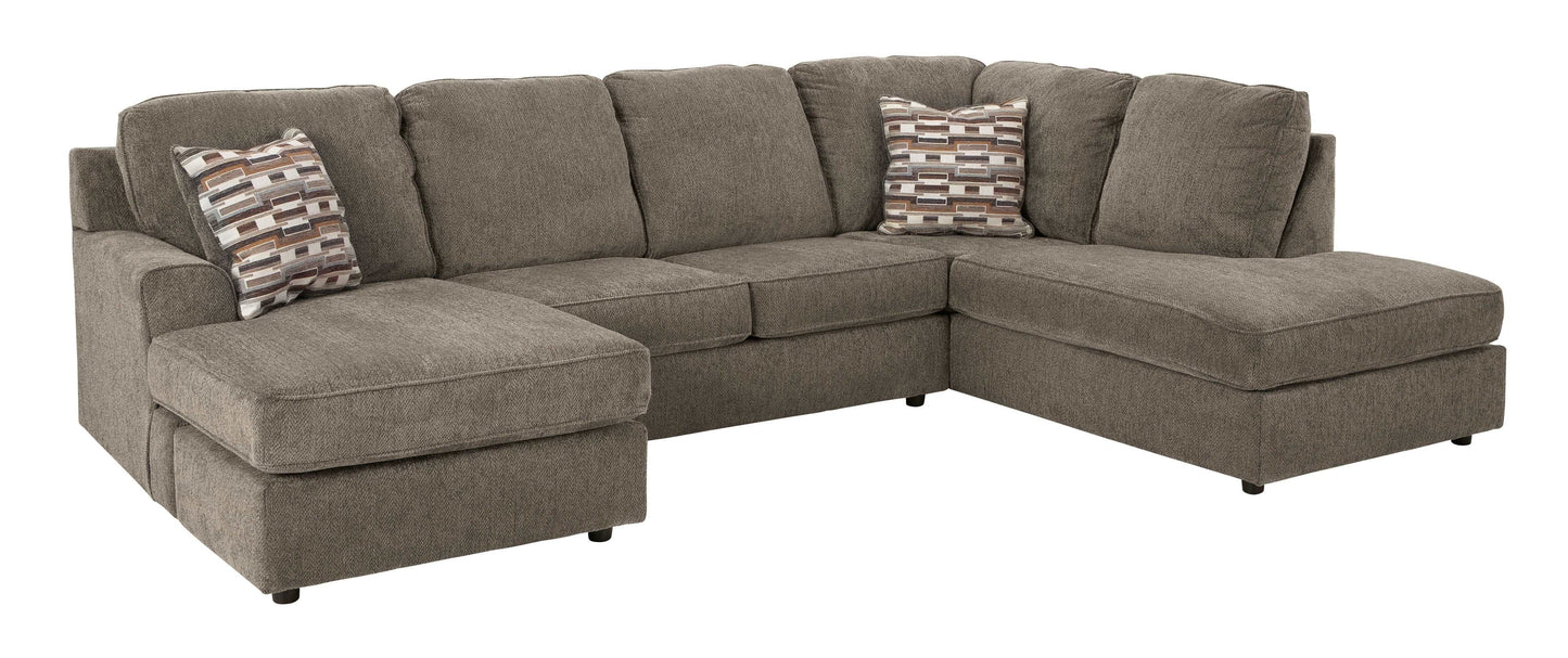 O'Phannon Putty 2pc RAF Corner Chaise Sectional Sofa