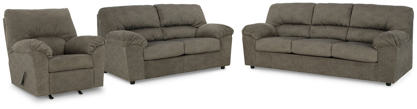 Norlou Gray Sofa, Loveseat and Recliner