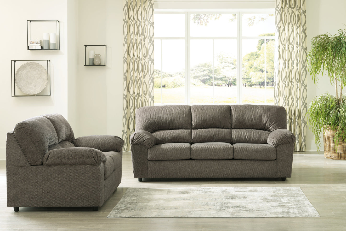 Norlou Gray Sofa and Loveseat