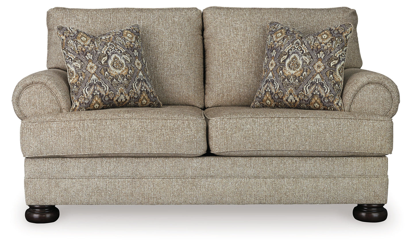 Kananwood Oatmeal Sofa, Loveseat, Oversized Chair and Ottoman