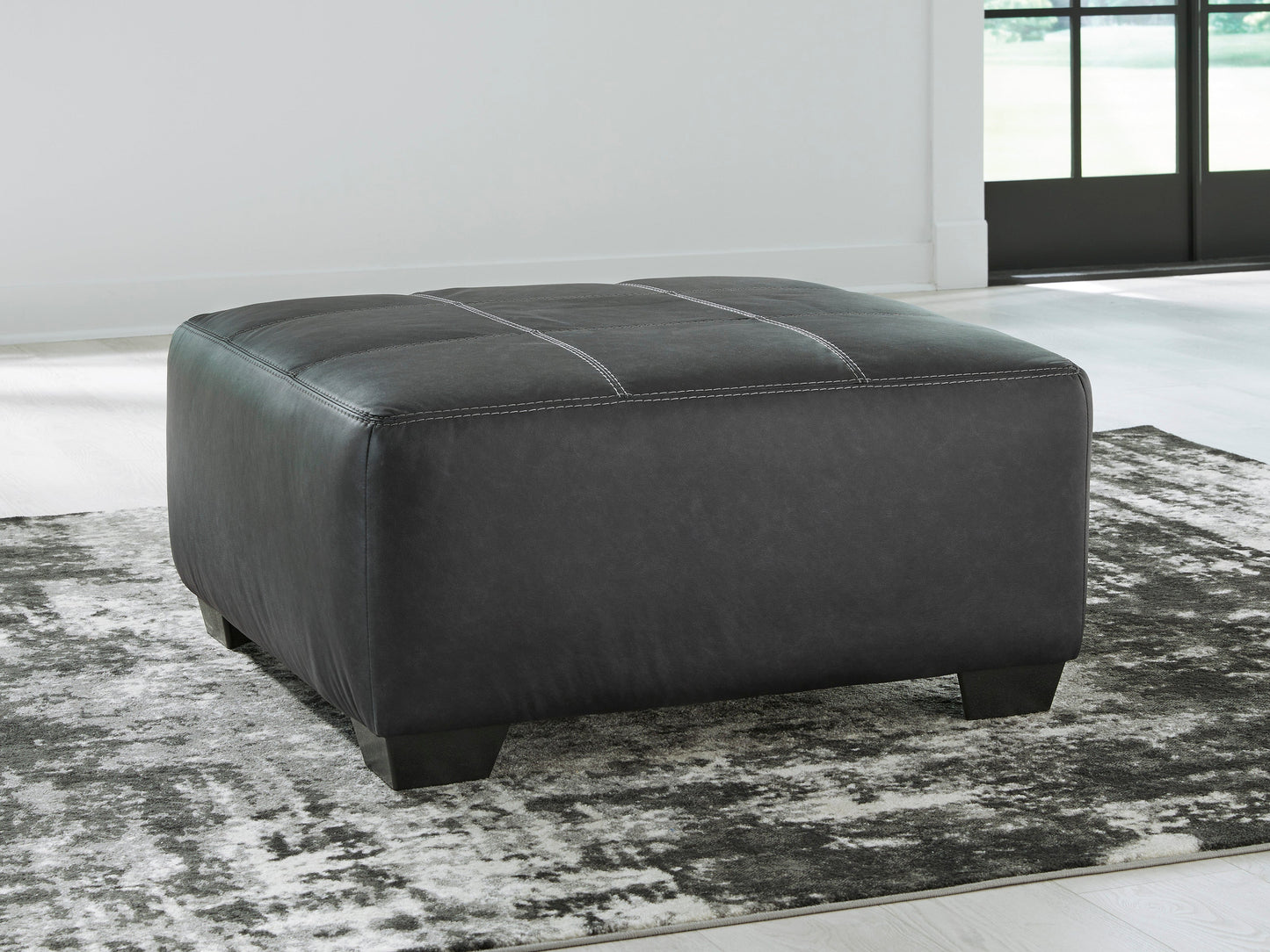 Brixley Pier Graphite Oversized Accent Ottoman - Ornate Home