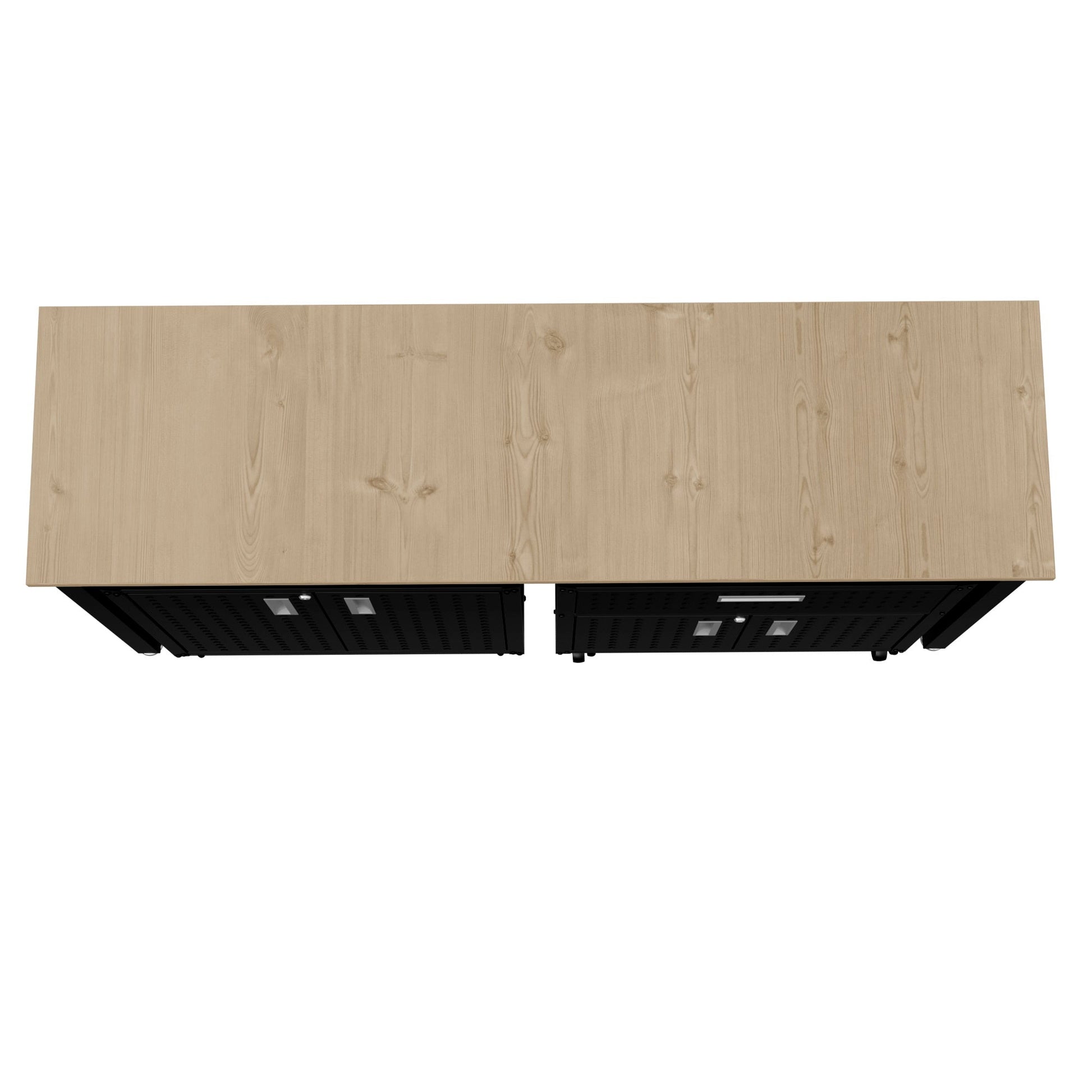 3-Piece Fortress Mobile Space-Saving Garage Cabinet and Worktable 2.0 in Charcoal Grey - Ornate Home