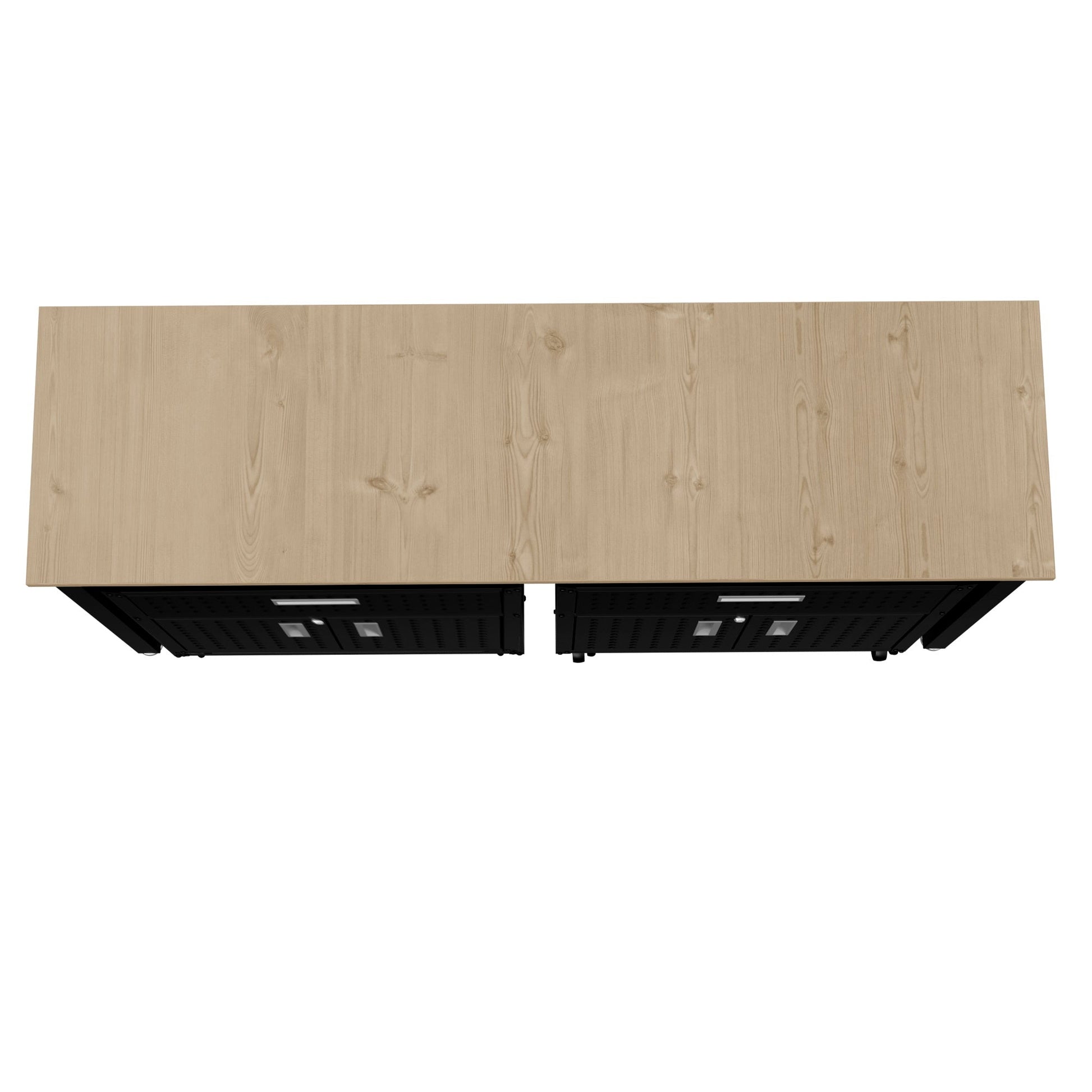 3-Piece Fortress Mobile Space-Saving Garage Cabinet and Worktable 4.0 in Charcoal Grey - Ornate Home