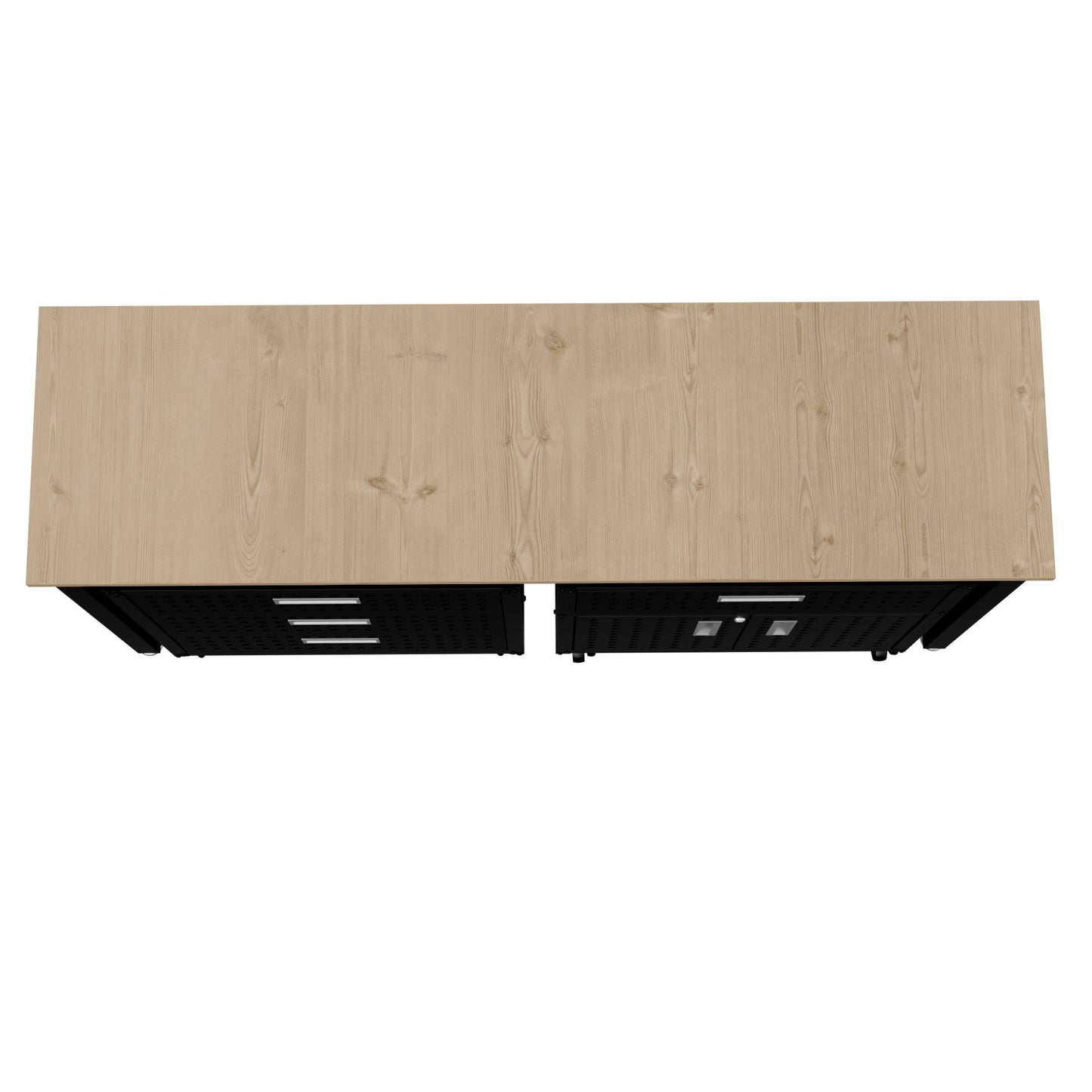 3-Piece Fortress Mobile Space-Saving Garage Cabinet and Worktable 5.0 in Charcoal Grey - Ornate Home