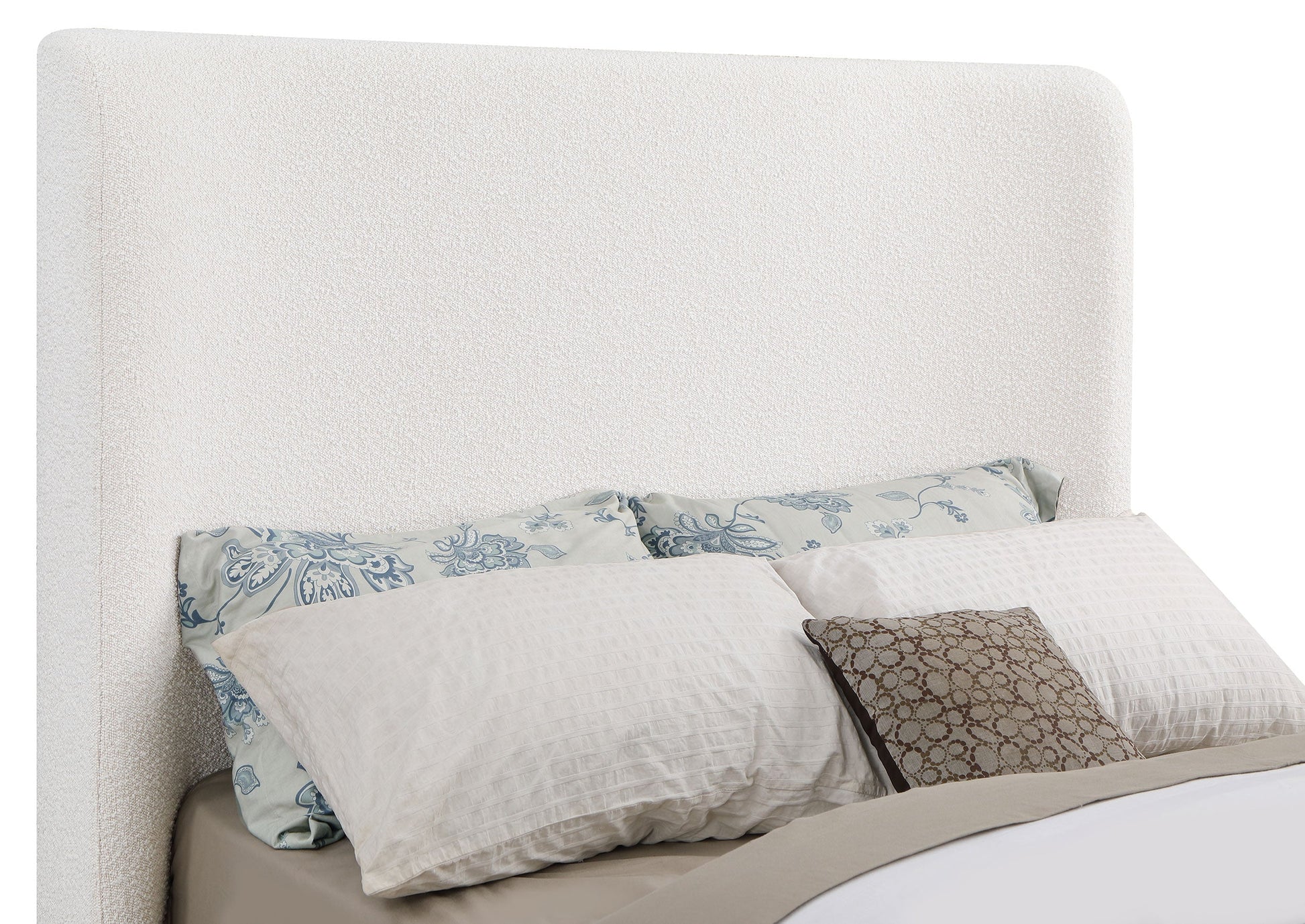 Nala Cream Queen Upholstered Sleigh Bed - Ornate Home