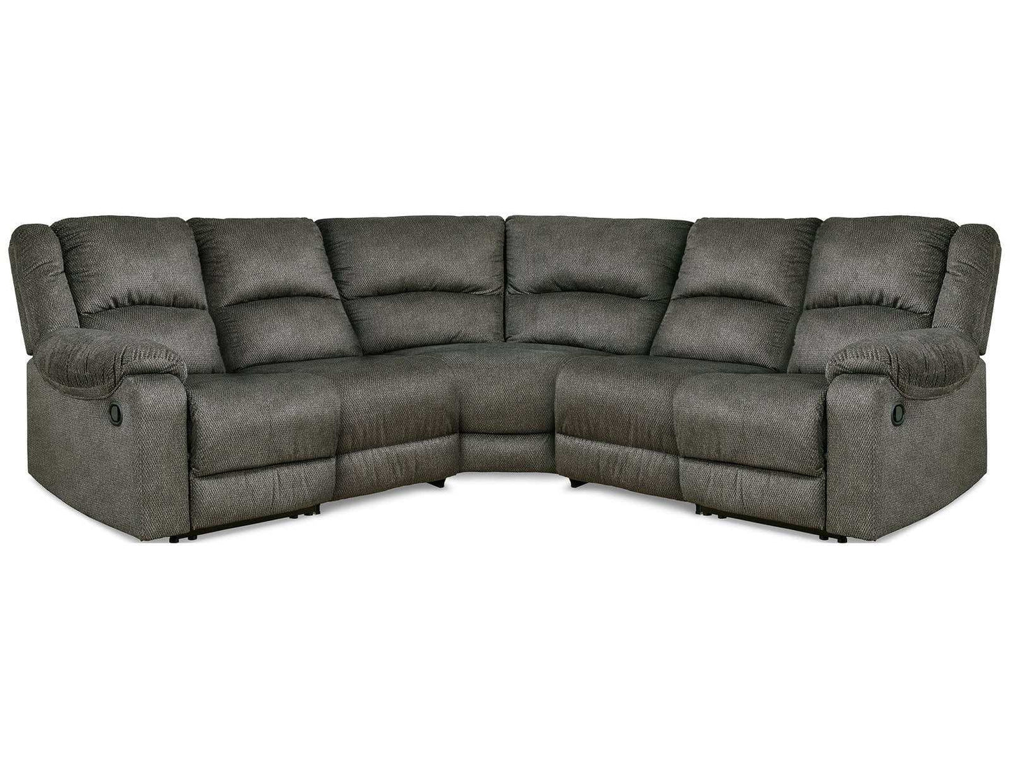 Benlocke Flannel 5pc Manual Reclining Symmetrical Sectional