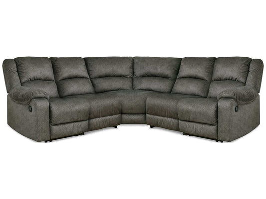 Benlocke Flannel 5pc Manual Reclining Symmetrical Sectional