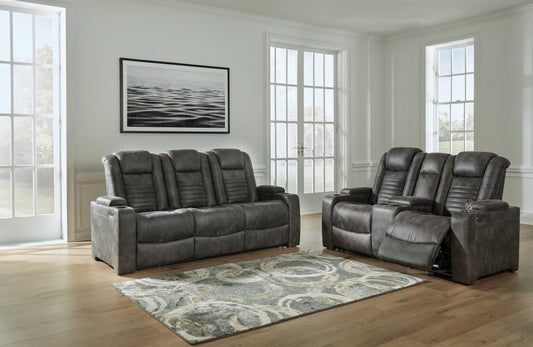 Soundcheck Storm Power Reclining Sofa and Loveseat