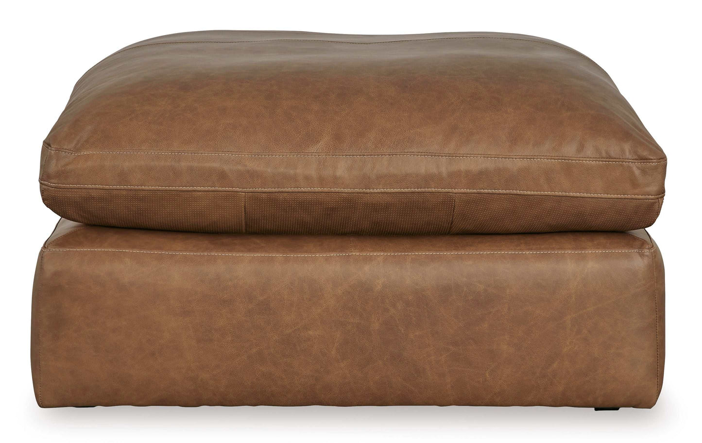 Emilia Caramel Leather 2pc Modular Sectional Loveseat