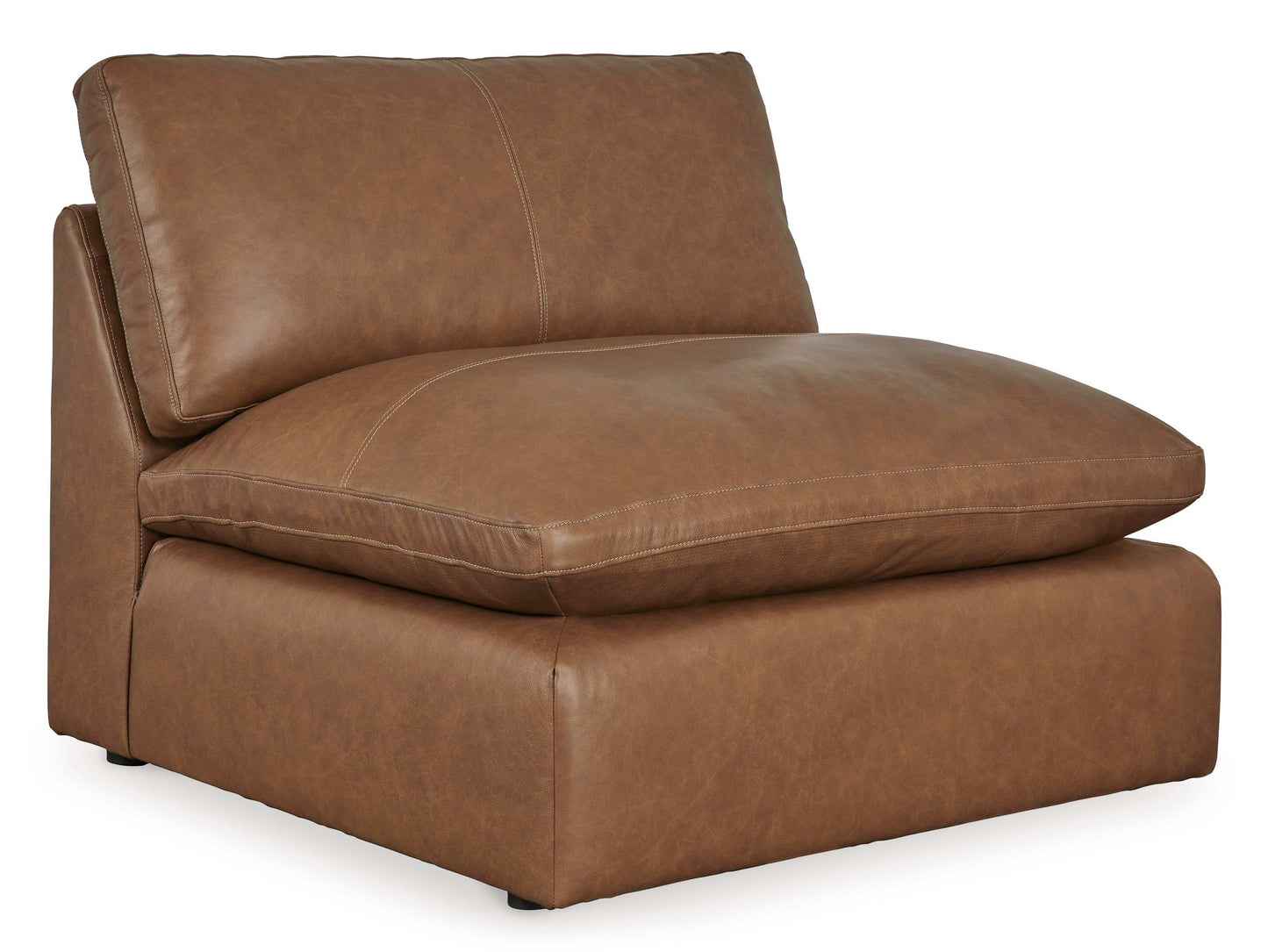 Emilia Caramel Leather 7pc Modular Sectional