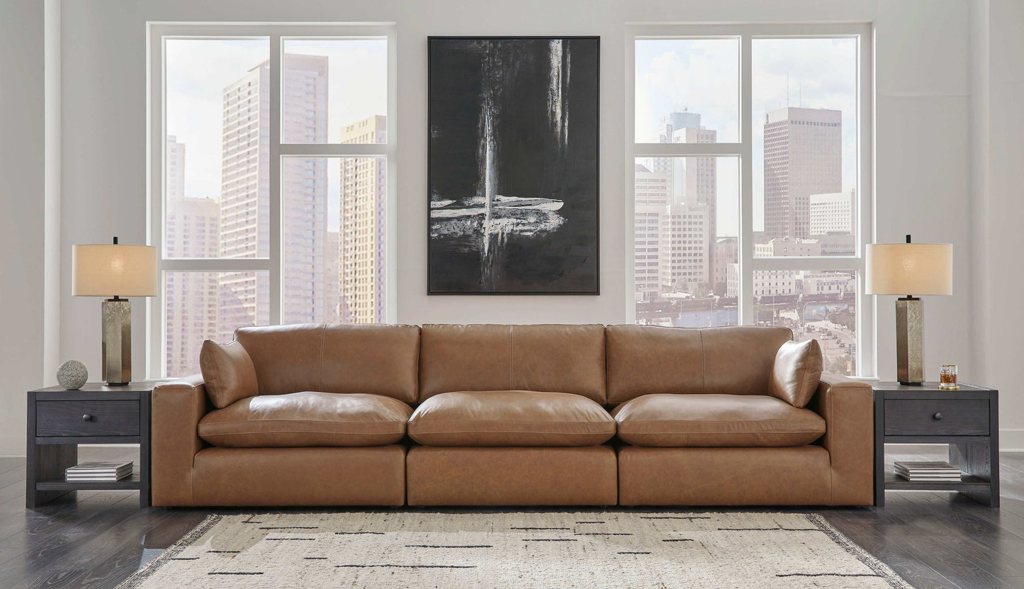 Emilia Caramel Leather Modular Sectional Units / Create your own Style