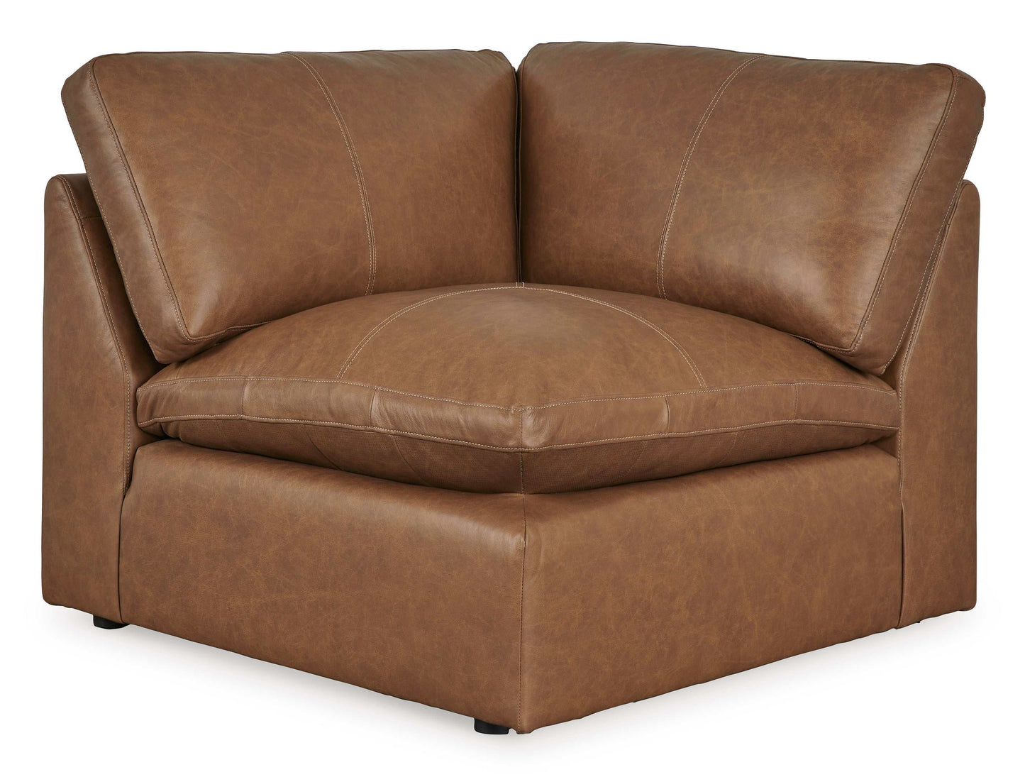 Emilia Caramel Leather 7pc Modular Sectional