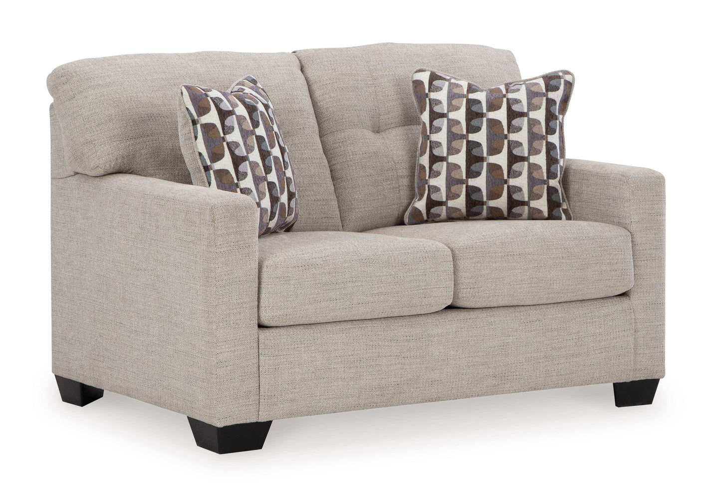 Mahoney Pebble Sofa & Loveseat Living Room Set / 2pc