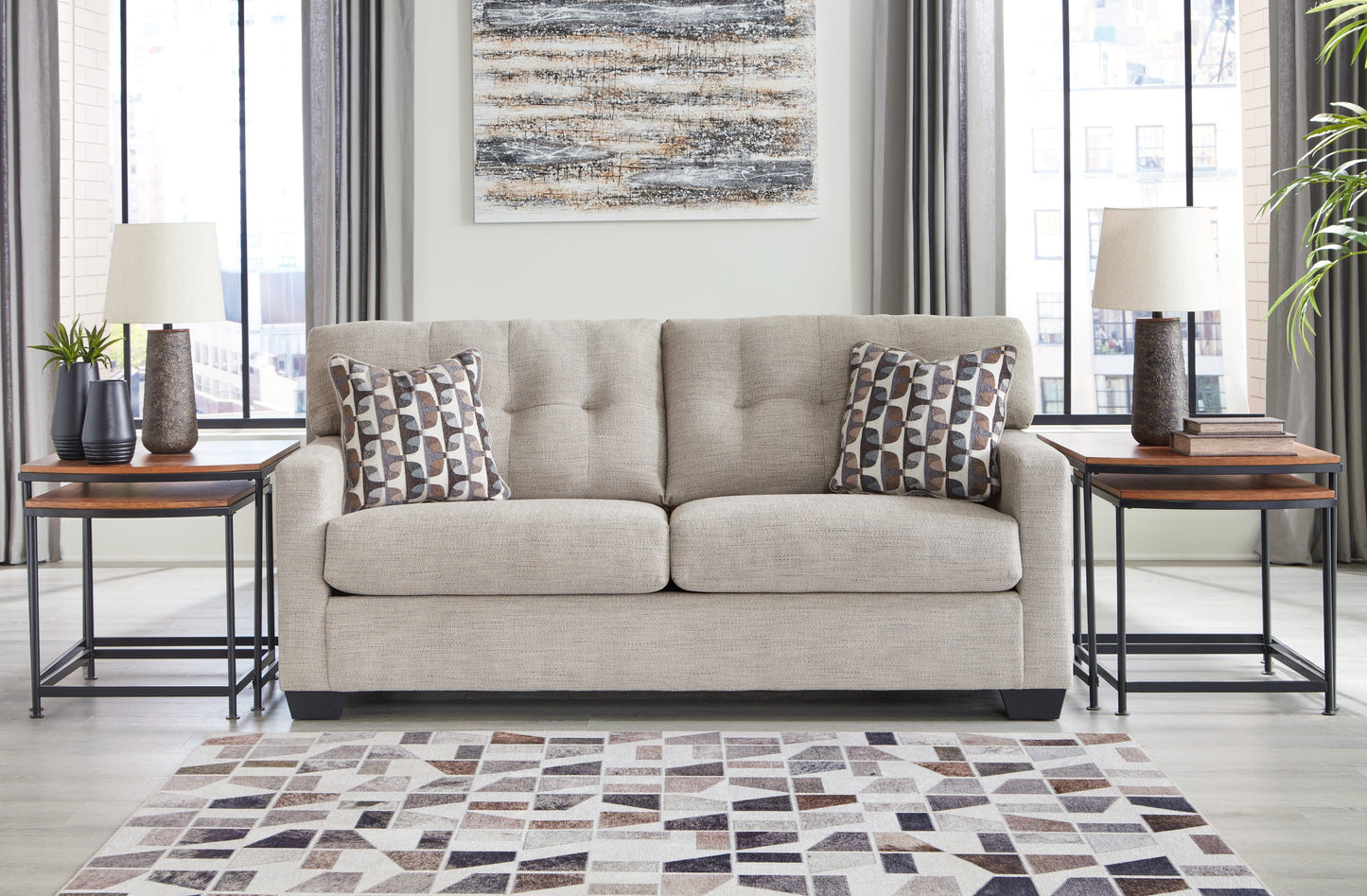 Mahoney Gray Sofa and Chaise