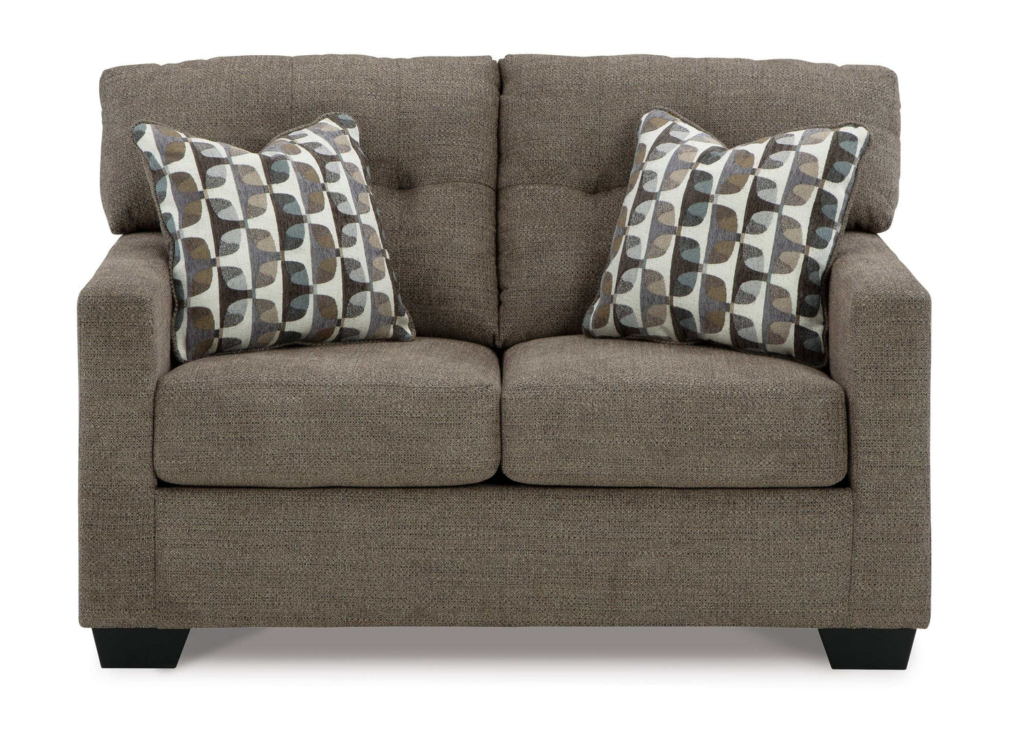 Mahoney Chocolate Sofa & Loveseat Living Room Set / 2pc