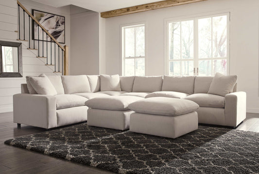 Savesto Ivory Fabric Modular Sectional Units Create your own Style