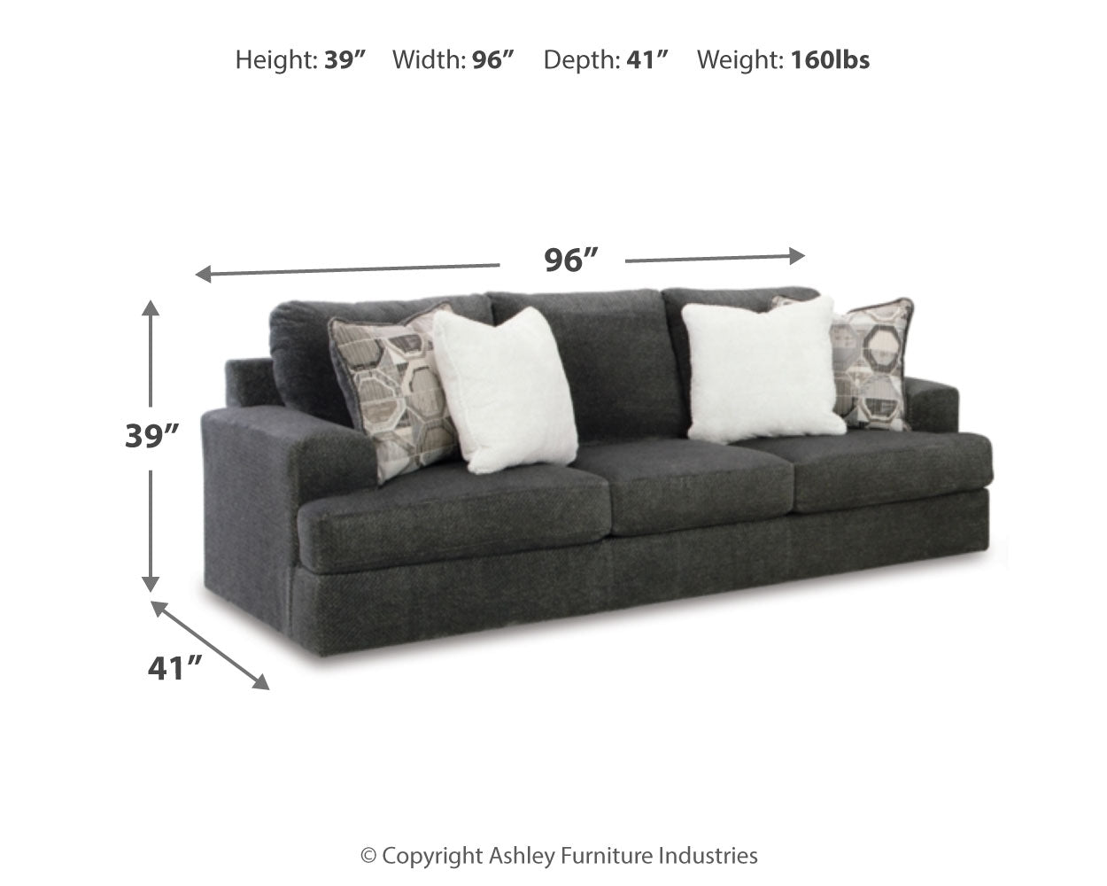 Karinne Smoke Sofa and Loveseat