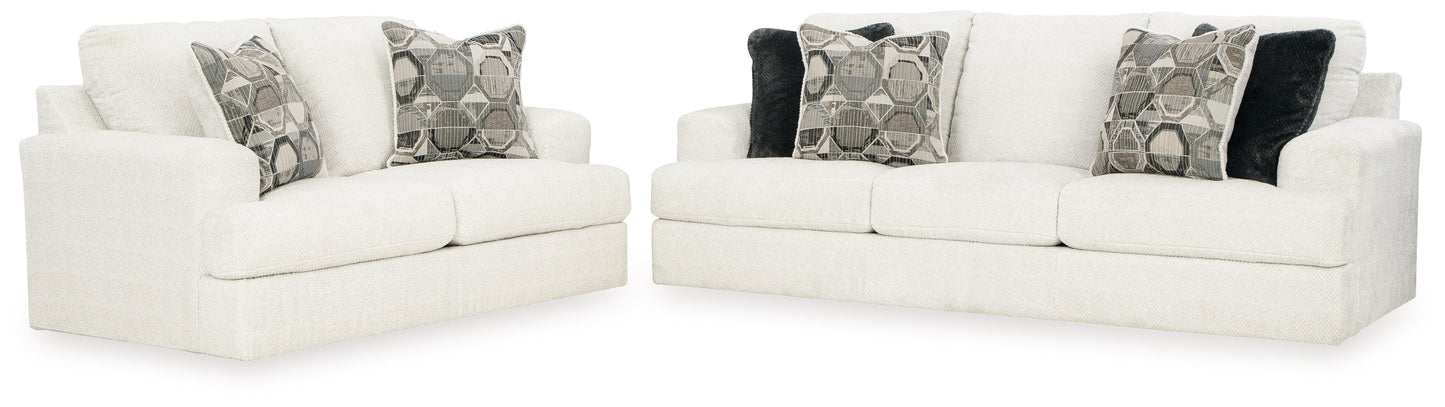 Karinne Linen Sofa and Loveseat