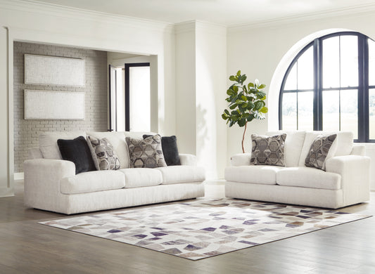 Karinne Linen Sofa and Loveseat