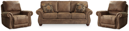 Larkinhurst Earth Sofa and 2 Recliners