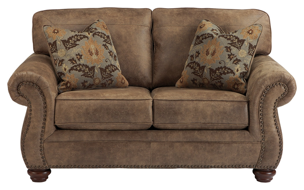 Larkinhurst Earth Sofa and Loveseat with Recliner