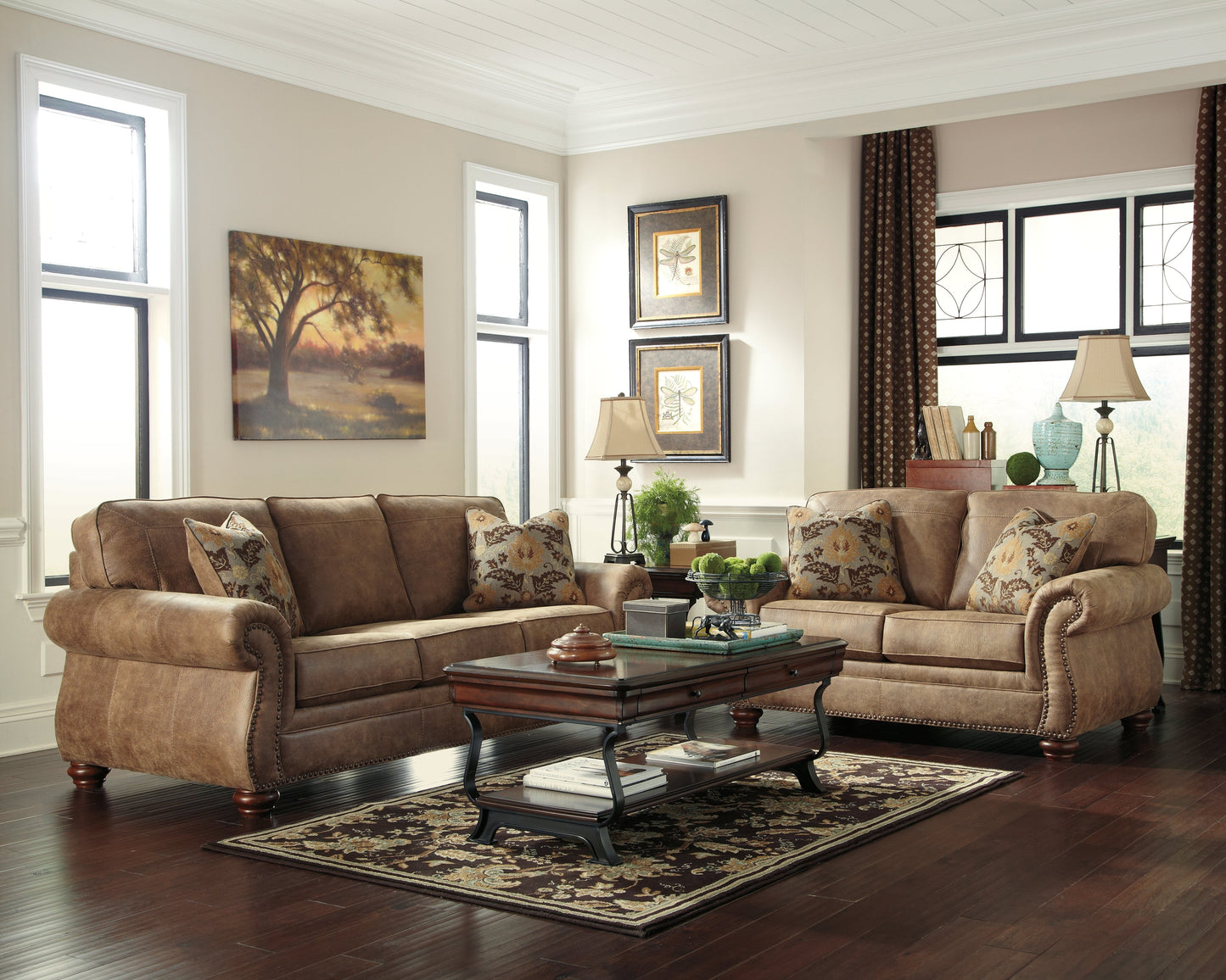 Larkinhurst Earth Sofa and Loveseat