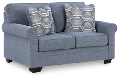 Carissa Manor Denim Loveseat - Ornate Home