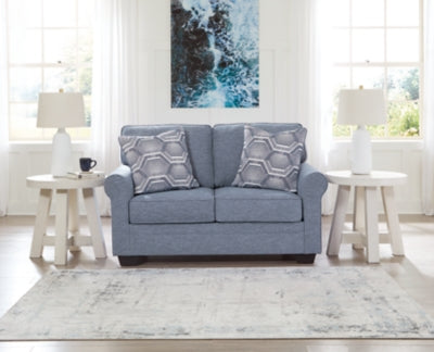 Carissa Manor Denim Loveseat - Ornate Home