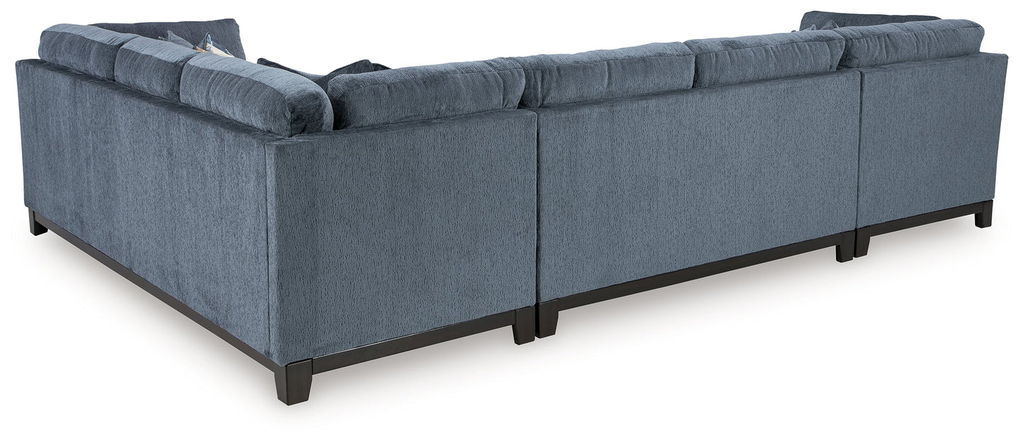 Maxon Place Navy 3-Piece Sectional with Chaise