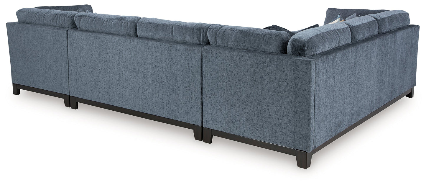 Maxon Place Navy 3pc Sectional with Chaise