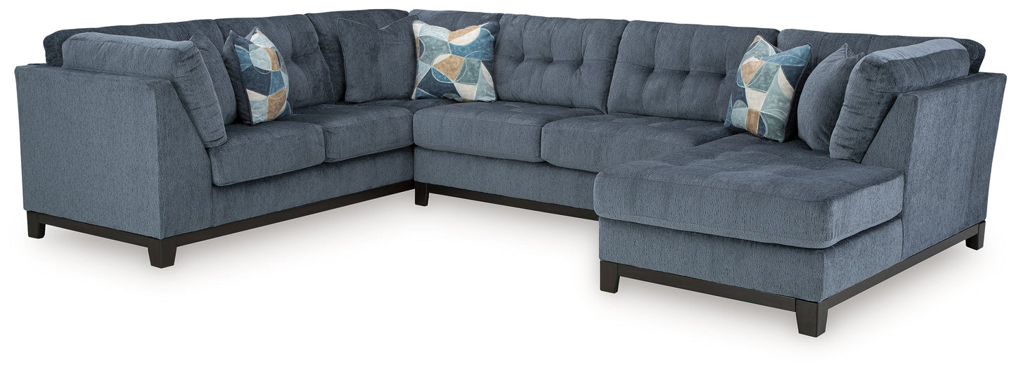 Maxon Place Navy 3pc Sectional with Chaise