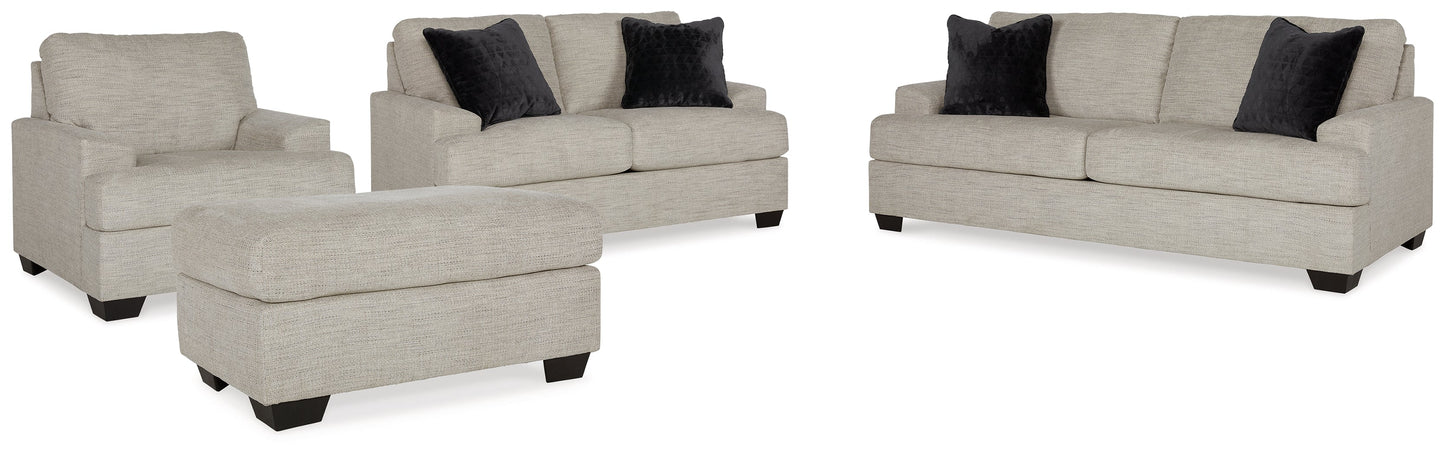 Vayda Gray Sofa, Loveseat, Chair and Ottoman