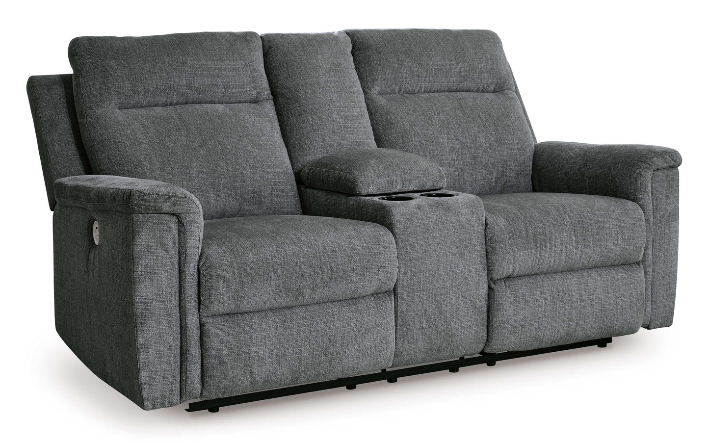 Barnsana Gravel Micro Chenille Power Reclining Living Room Set / 3pc