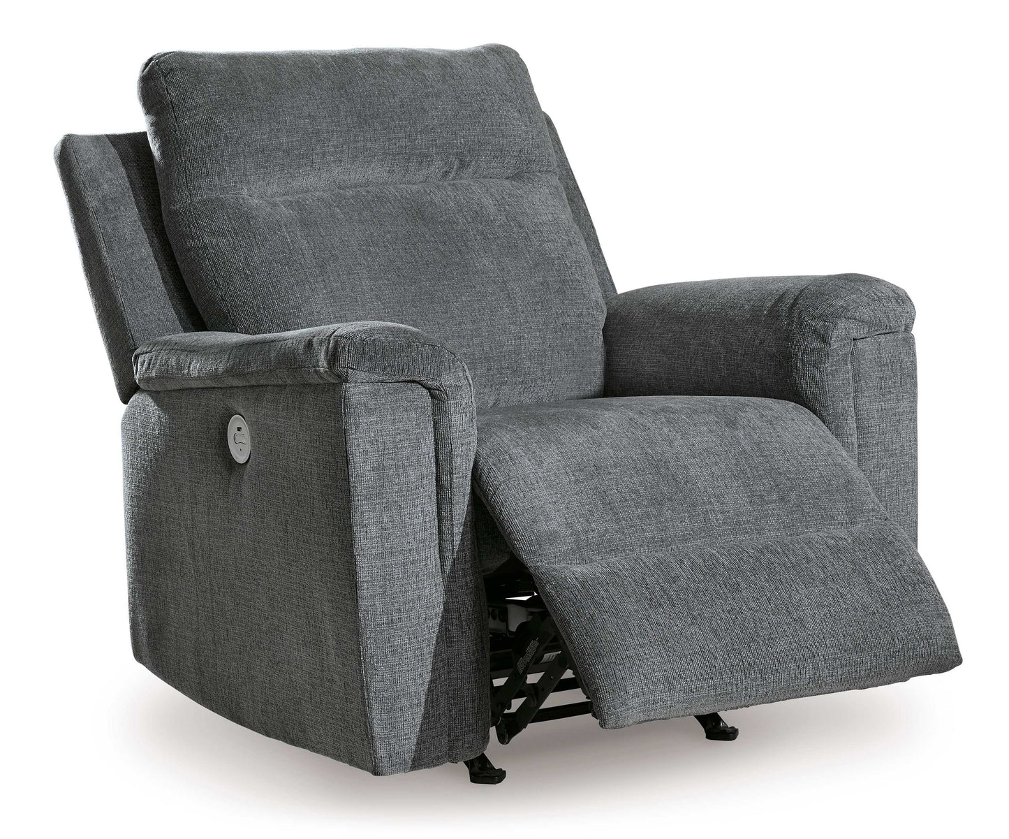 Barnsana Gravel Micro Chenille Power Reclining Living Room Set / 3pc