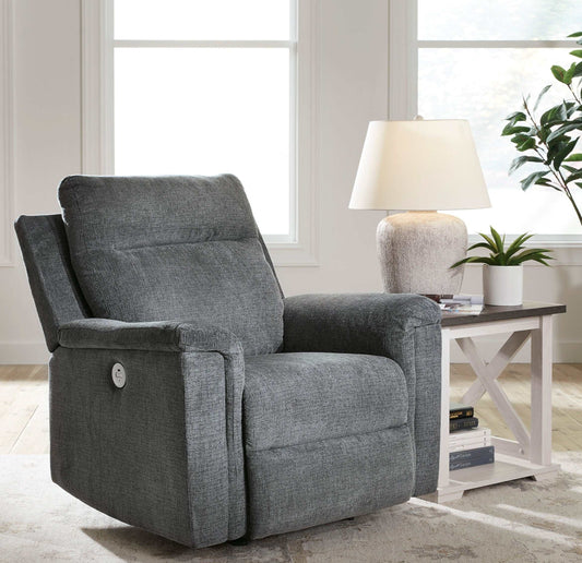 Barnsana Gravel Micro Chenille Power Recliner