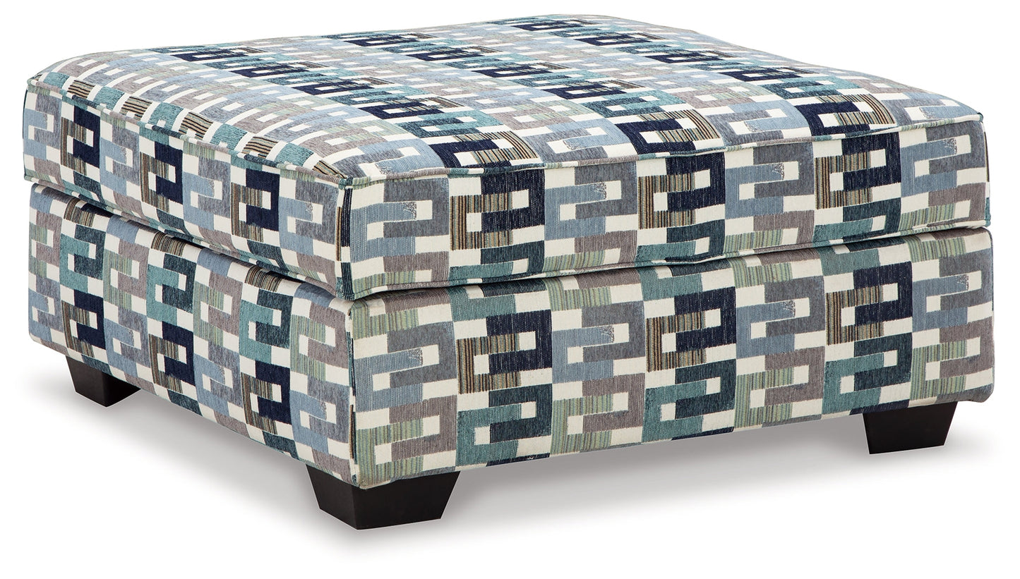 Valerano Parchment Ottoman With Storage