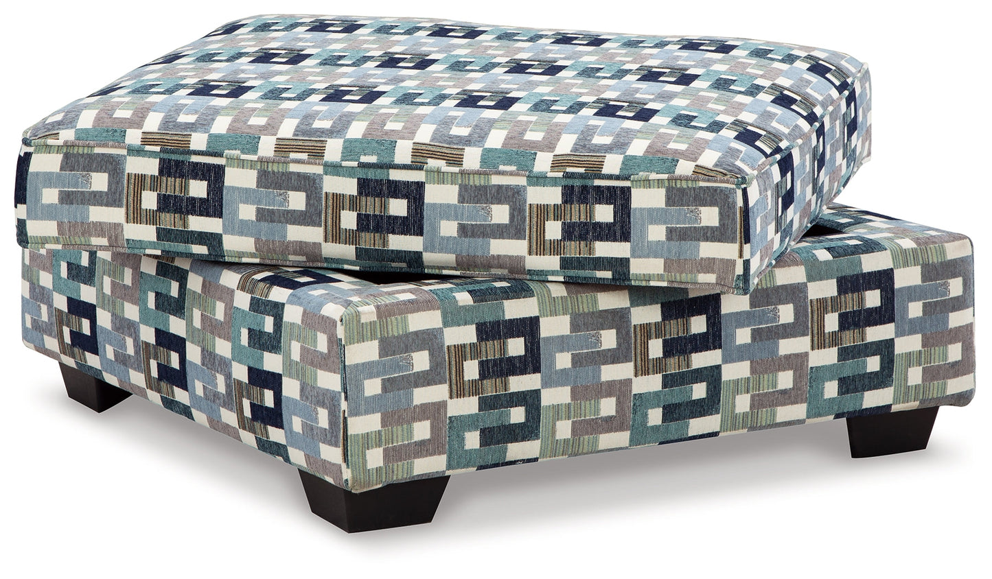 Valerano Parchment Ottoman With Storage