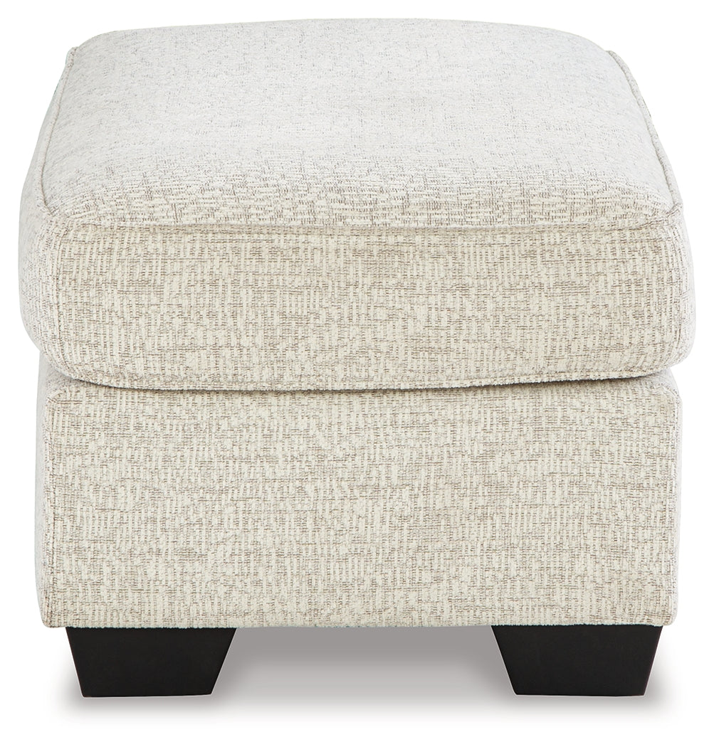 Valerano Beige Oversized Chair and Ottoman