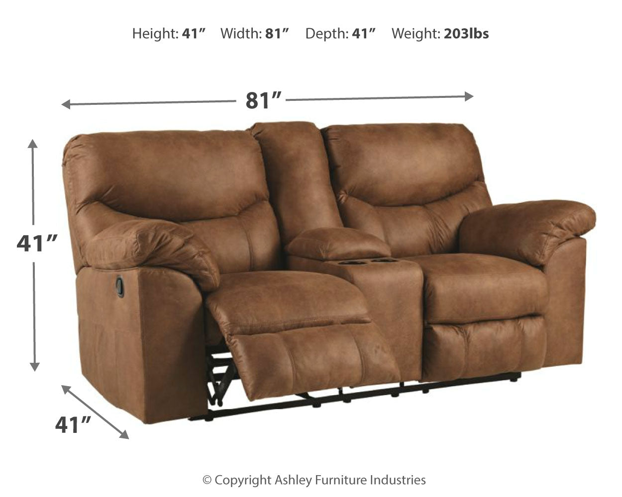 Boxberg Bark Reclining Loveseat and Recliner