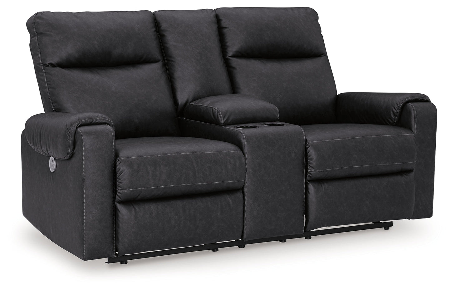 Axtellton Dark Gray Power Reclining Sofa, Loveseat and Recliner