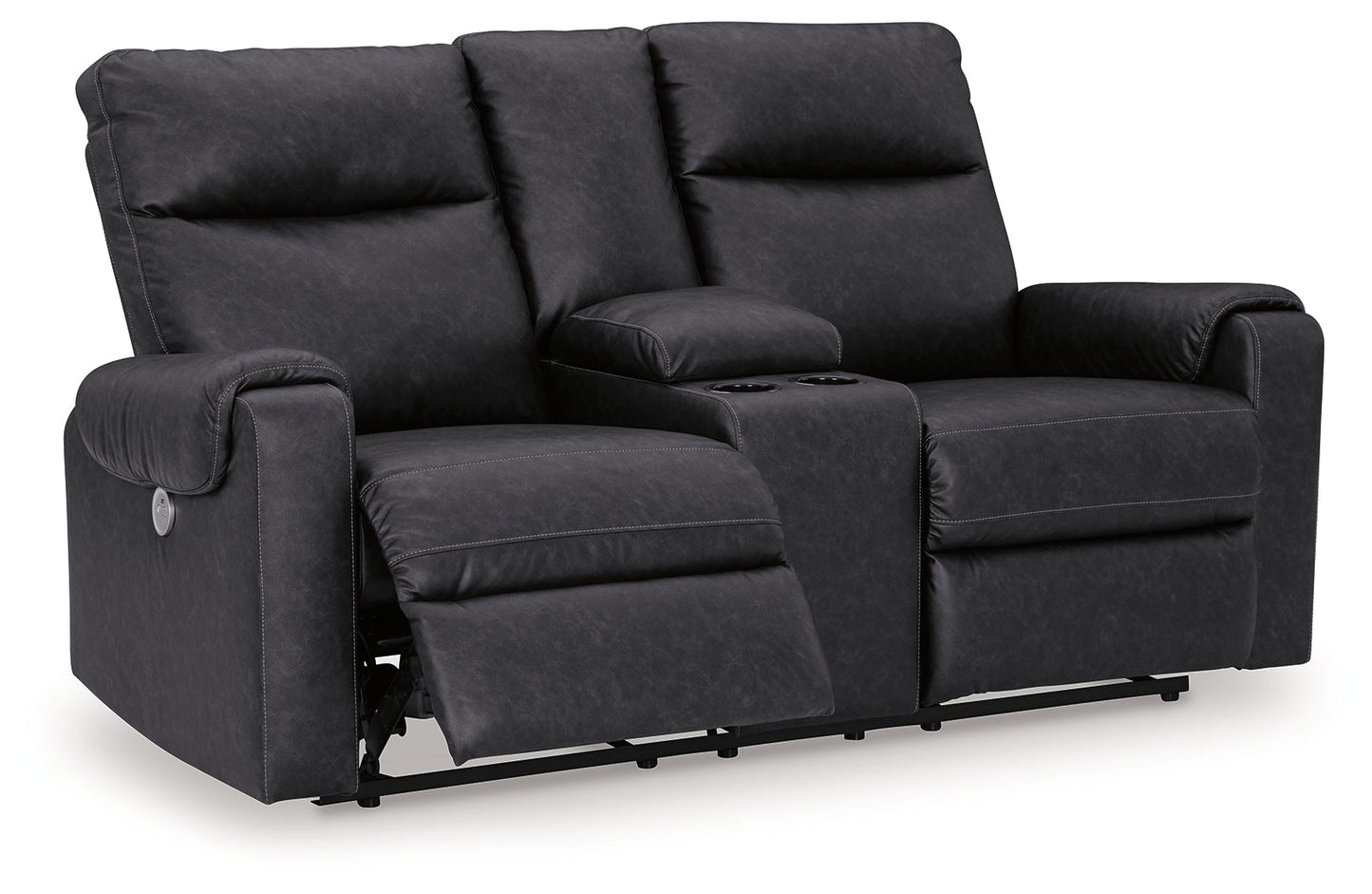 Axtellton Dark Gray Power Reclining Sofa, Loveseat and Recliner