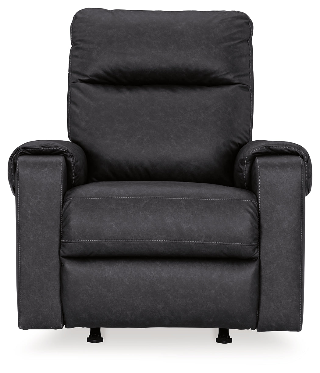 Axtellton Dark Gray Power Reclining Sofa, Loveseat and Recliner