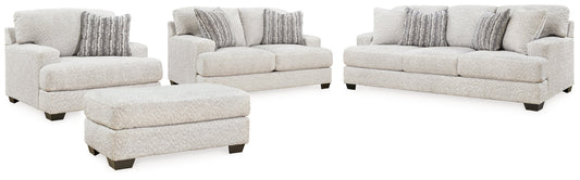 Brebryan Gray Sofa, Loveseat, Oversized Chair and Ottoman