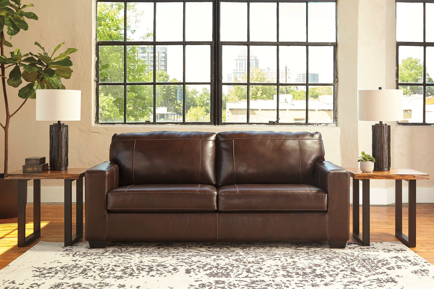 Morelos Chocolate Leather Sofa